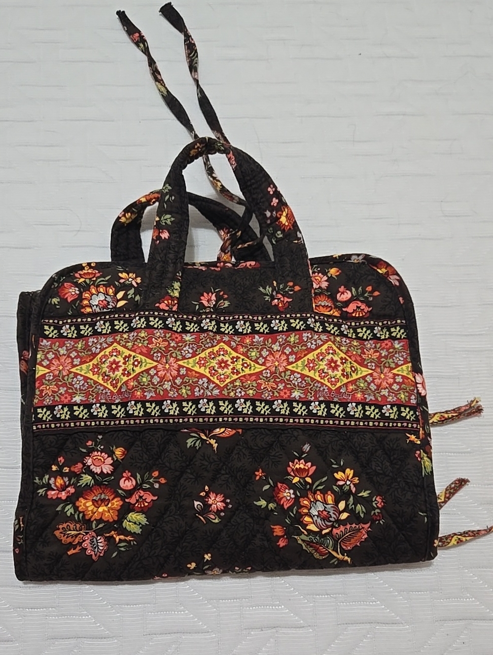Vera Bradley Quilted Floral Travel Makeup Bag